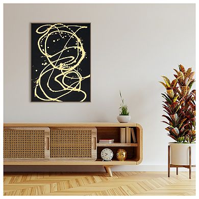 Gold Combo Vi By Renee W. Stramel Framed Canvas Wall Art Print