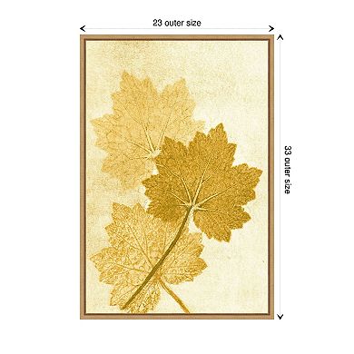 Amber Leaves By Pernille Folcarelli Framed Canvas Wall Art Print