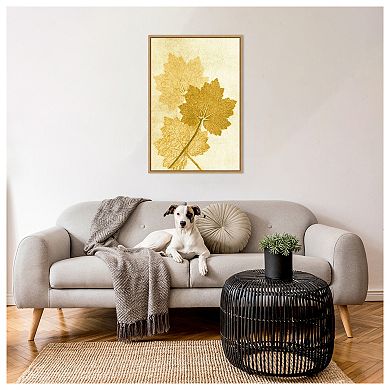 Amber Leaves By Pernille Folcarelli Framed Canvas Wall Art Print