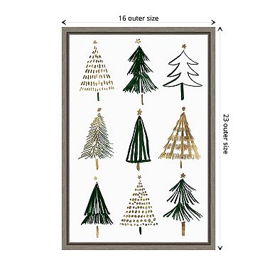 Evergreen Trees I By Isabelle Z Framed Canvas Wall Art Print