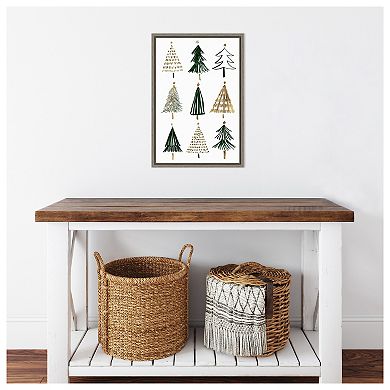 Evergreen Trees I By Isabelle Z Framed Canvas Wall Art Print