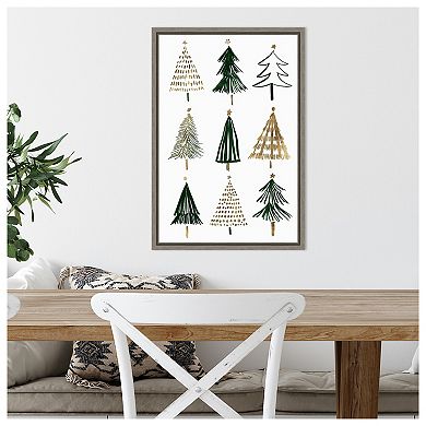 Evergreen Trees I By Isabelle Z Framed Canvas Wall Art Print