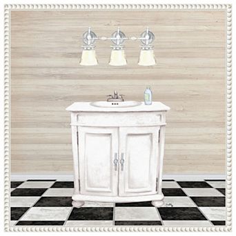 Bathroom Ii By Elizabeth Medley Framed Canvas Wall Art Print