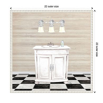 Bathroom Ii By Elizabeth Medley Framed Canvas Wall Art Print