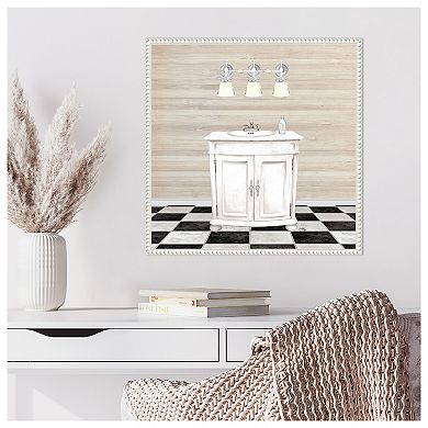 Bathroom Ii By Elizabeth Medley Framed Canvas Wall Art Print