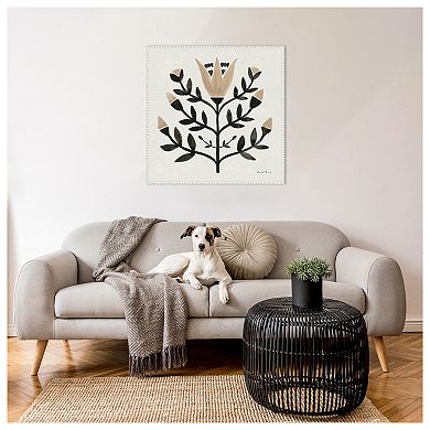 Garden Folk Flowers Ii By Farida Zaman Framed Canvas Wall Art Print