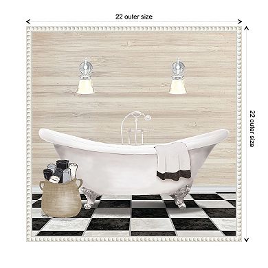Bathroom I By Elizabeth Medley Framed Canvas Wall Art Print