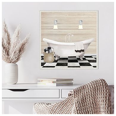 Bathroom I By Elizabeth Medley Framed Canvas Wall Art Print