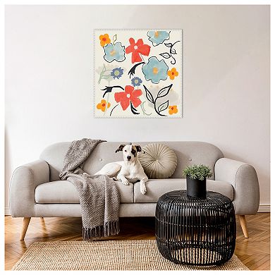 Flower Print By Robin Maria Framed Canvas Wall Art Print