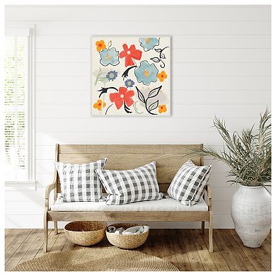 Flower Print By Robin Maria Framed Canvas Wall Art Print