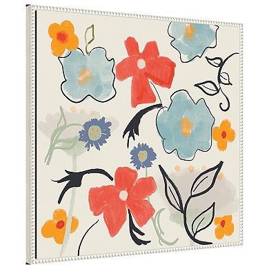 Flower Print By Robin Maria Framed Canvas Wall Art Print