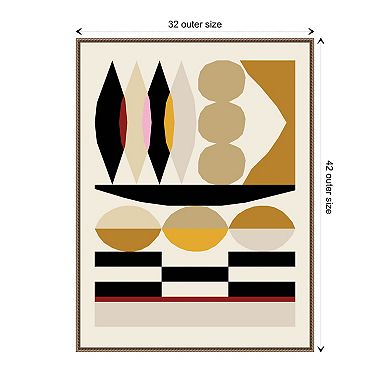 Abstract Composition 25 By Nktn Framed Canvas Wall Art Print