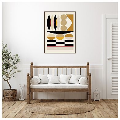 Abstract Composition 25 By Nktn Framed Canvas Wall Art Print