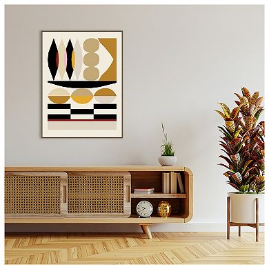Abstract Composition 25 By Nktn Framed Canvas Wall Art Print