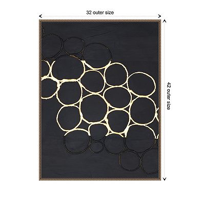 Gold Combo Iii By Renee W. Stramel Framed Canvas Wall Art Print