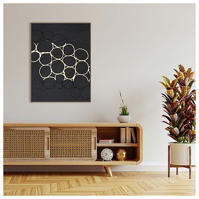 Gold Combo Iii By Renee W. Stramel Framed Canvas Wall Art Print