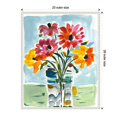 A Floral Gift By Vas Athas Framed Canvas Wall Art Print