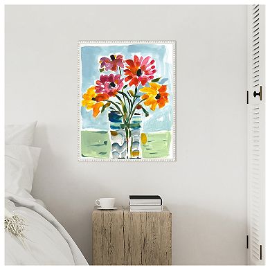 A Floral Gift By Vas Athas Framed Canvas Wall Art Print