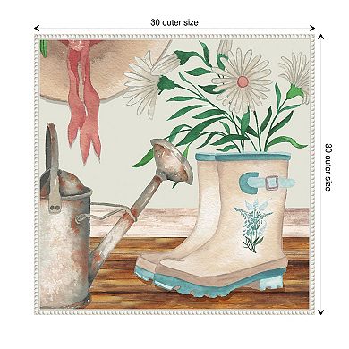 Cottage Scene Ii Daisy By Elizabeth Medley Framed Canvas Wall Art Print