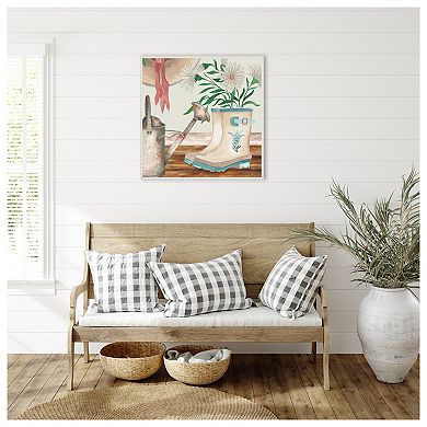 Cottage Scene Ii Daisy By Elizabeth Medley Framed Canvas Wall Art Print