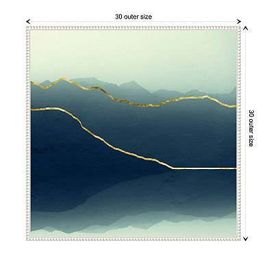 Gold Lined Alps By Dirk Wustenhagen Framed Canvas Wall Art Print