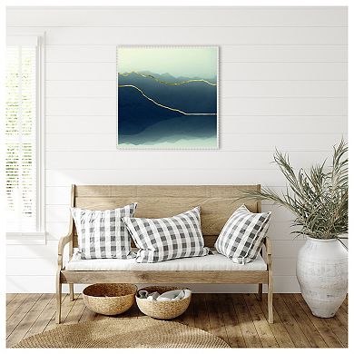 Gold Lined Alps By Dirk Wustenhagen Framed Canvas Wall Art Print