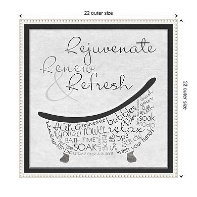Bath Time I By Sd Graphics Studio Framed Canvas Wall Art Print