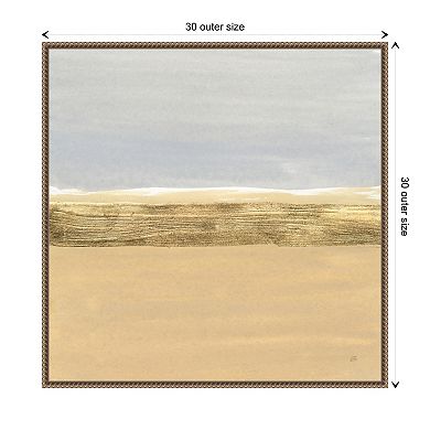 Abstract Gold Beach Iv By Chris Paschke Framed Canvas Wall Art Print