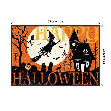Halloween Is Calling I By Veronique Charron Framed Canvas Wall Art Print