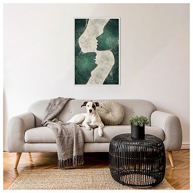 Emerald Love By Ema Paraschiv Framed Canvas Wall Art Print