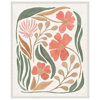 Floral Abstract I By Veronique Charron Framed Canvas Wall Art Print