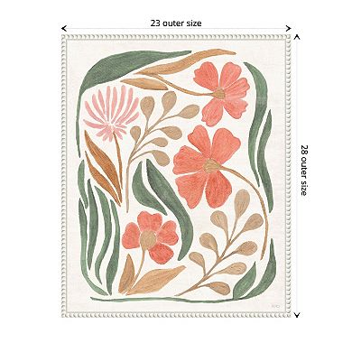 Floral Abstract I By Veronique Charron Framed Canvas Wall Art Print