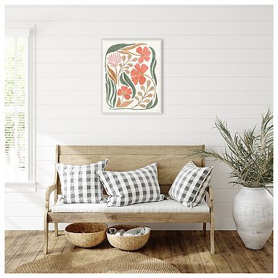 Floral Abstract I By Veronique Charron Framed Canvas Wall Art Print