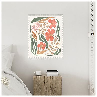 Floral Abstract I By Veronique Charron Framed Canvas Wall Art Print