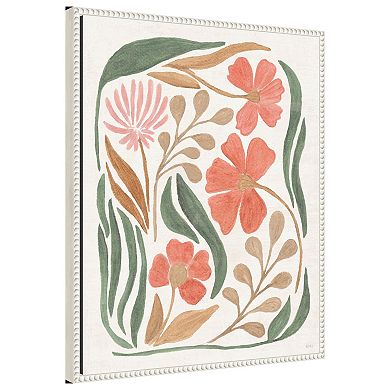 Floral Abstract I By Veronique Charron Framed Canvas Wall Art Print