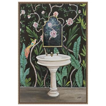 Botanical Bath I By Julia Purinton Framed Canvas Wall Art Print
