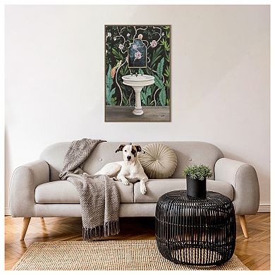 Botanical Bath I By Julia Purinton Framed Canvas Wall Art Print