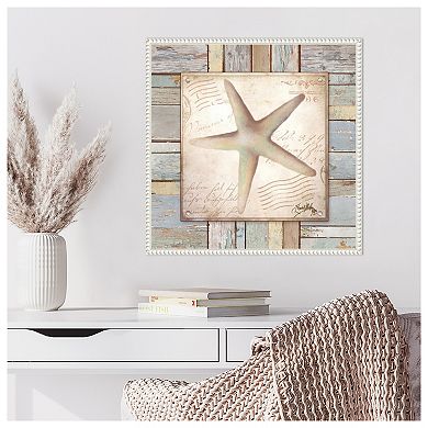 Beach Shell Iv By Elizabeth Medley Framed Canvas Wall Art Print