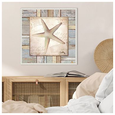 Beach Shell Iv By Elizabeth Medley Framed Canvas Wall Art Print