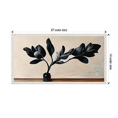 Black Magnolia By Treechild Framed Canvas Wall Art Print