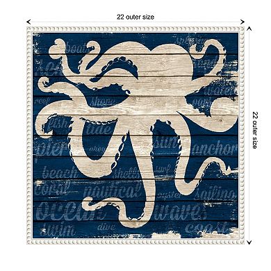 Coastal Wonder I Octopus By Gina Ritter Framed Canvas Wall Art Print