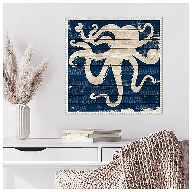 Coastal Wonder I Octopus By Gina Ritter Framed Canvas Wall Art Print