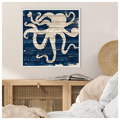Coastal Wonder I Octopus By Gina Ritter Framed Canvas Wall Art Print