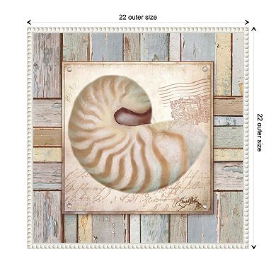 Beach Shell Iii By Elizabeth Medley Framed Canvas Wall Art Print