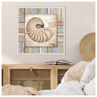 Beach Shell Iii By Elizabeth Medley Framed Canvas Wall Art Print