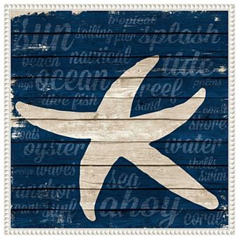 Coastal Wonder Ii Starfish By Gina Ritter Framed Canvas Wall Art Print