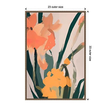 Flower Petals Abstract By Melloi Art Prints Framed Canvas Wall Art Print