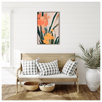 Flower Petals Abstract By Melloi Art Prints Framed Canvas Wall Art Print