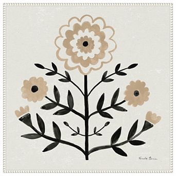 Garden Folk Flowers I By Farida Zaman Framed Canvas Wall Art Print