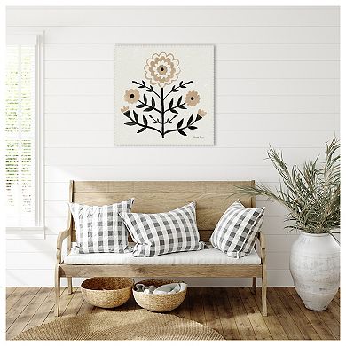 Garden Folk Flowers I By Farida Zaman Framed Canvas Wall Art Print